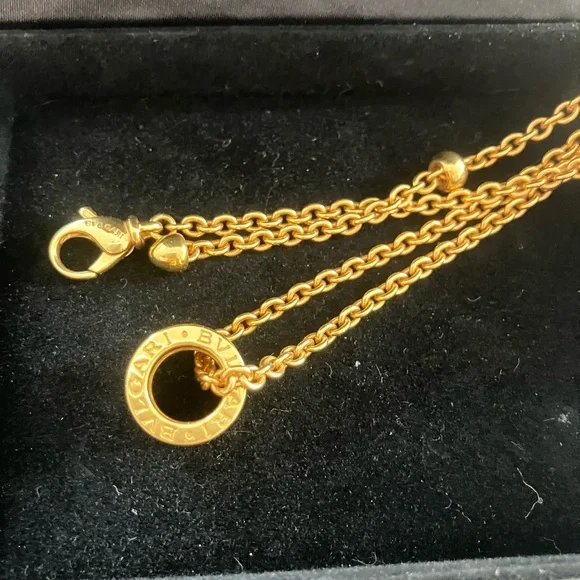Rare VTG BVLGARI b.zero Bulgari 18kt Yellow Gold Link Cable Chain Necklace - Picture 10 of 12